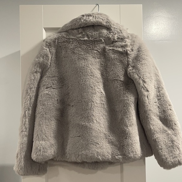 Milly faux fur gray coat - Picture 2 of 5
